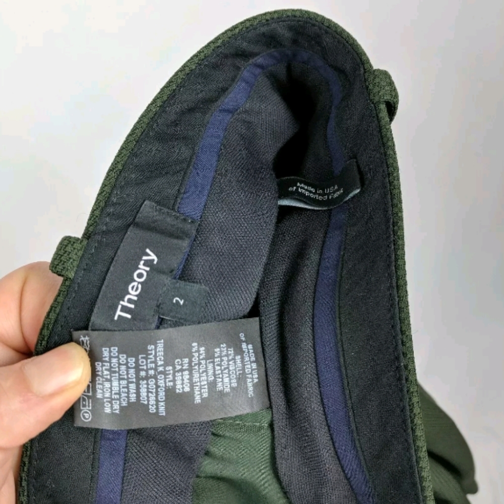 Theory Dark Green Ankle Pants - Picture 8 of 8